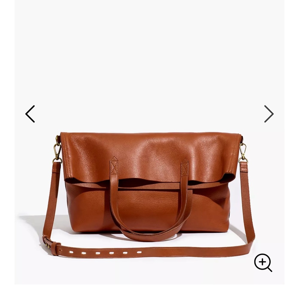 Madewell fold over transport tote in wine color